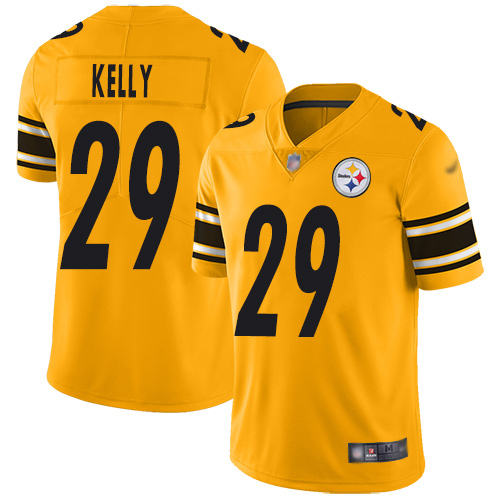 Youth Pittsburgh Steelers Football #29 Limited Gold Kam Kelly Inverted Legend Nike NFL Jersey